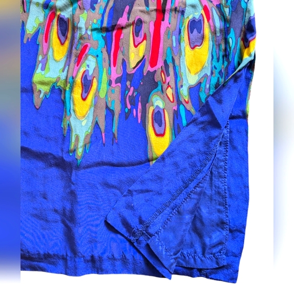 Trina Turk dress, Size 0, Royal blue/ Multicolor. - Picture 3 of 10